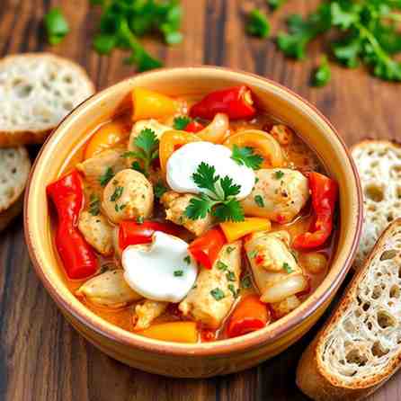 Creamy Chicken Paprikash - Best Recipe with Bell Peppers and Chicken